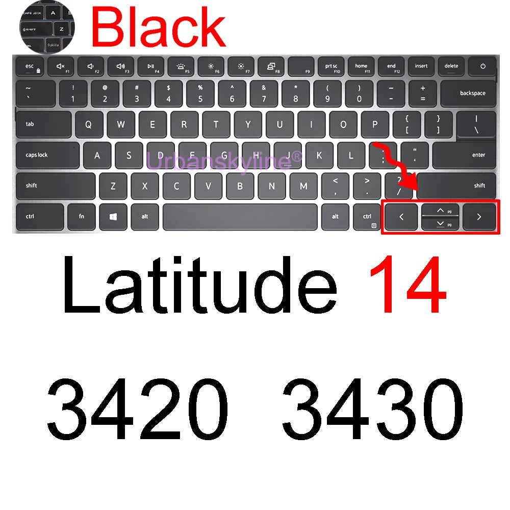 Keyboard Cover for Dell Latitude 14 7440 7450 7400 7404 7410 7414 7420 7424 7430 7480 7490 2 in 1 Silicone Protector Skin Case
