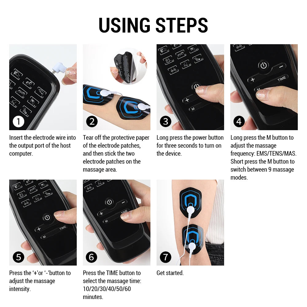 Physiotherapy Tens Muscle Stimulator Electric EMS Acupuncture Body Massage Digital Therapy Slimming Machine Electro Stimulator
