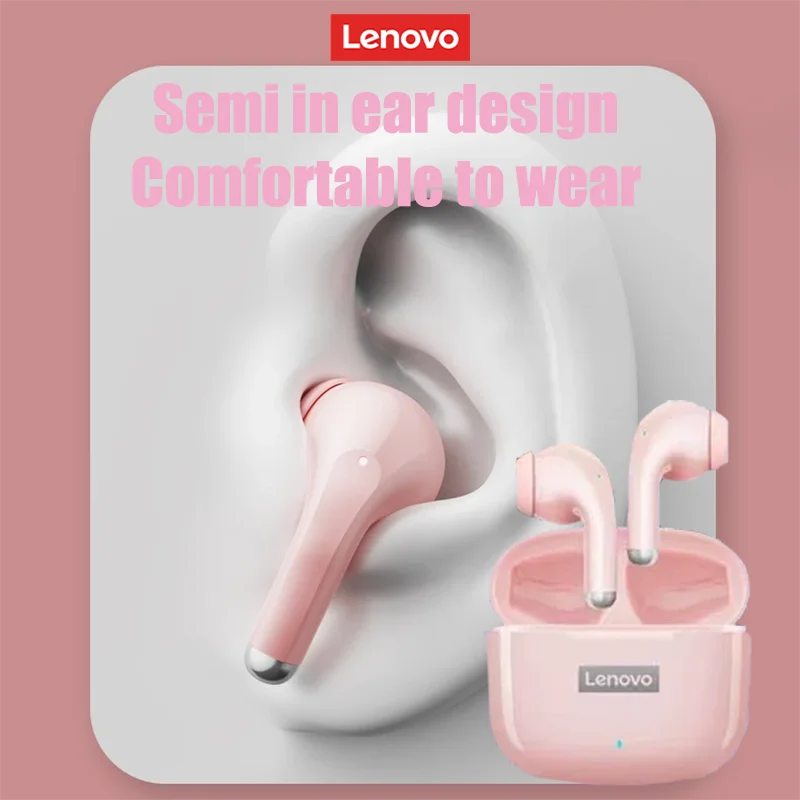 New Lenovo LP40 Pro TWS Bluetooth V5.3 Earphones Smart Touch Control With Hands-free Call Headset Noise Isolating Headphones