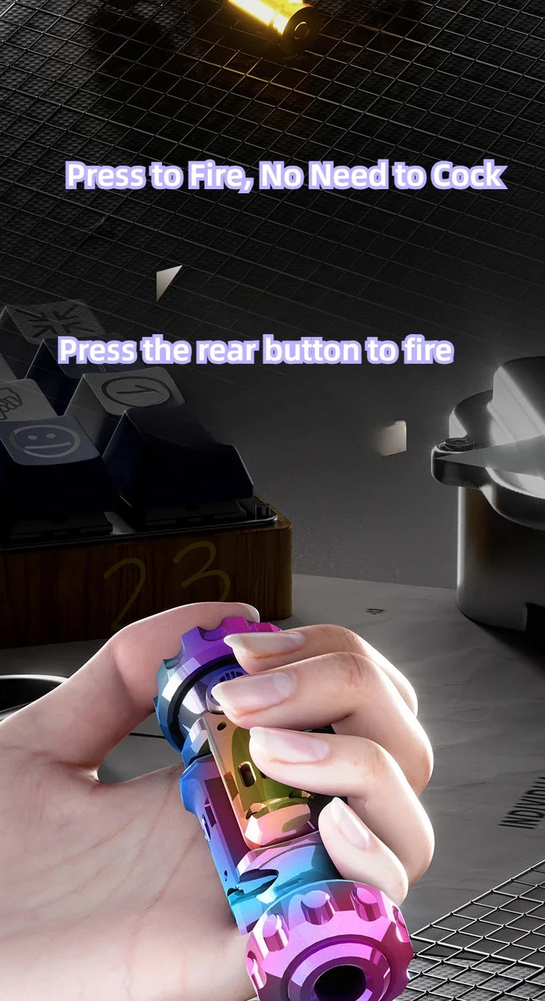 Stun Grenade Fidget Spinner Miniature Pistol Toy Gun with Ejectable Shells Stress Relief Finger Toys for Adults Kids Best Gifts