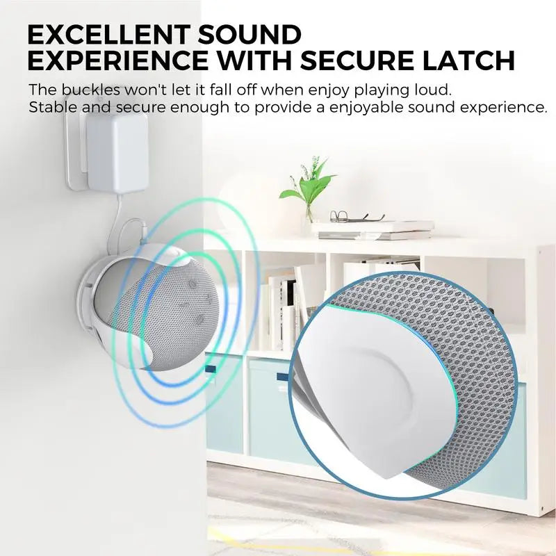 Wall Mount Holder For AmazonEcho Dot 5/4 Sound Box Case Holder For Echo Dot 4 5 Wall Mount Stand For Space-Saving