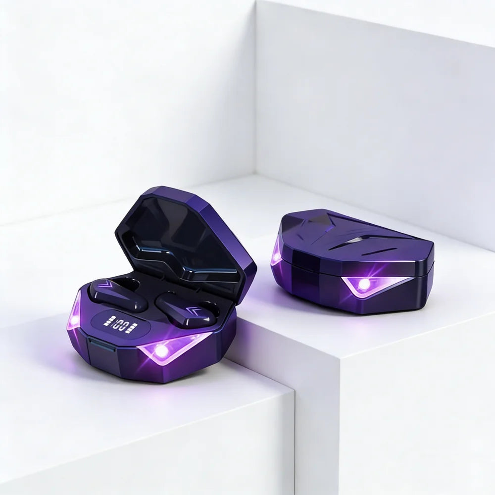TWS Gaming Earbuds Wireless Bluetooth Earphones With Mic Bass Audio Sound Positioning 9D Stereo Music HiFi Headset For Gamer