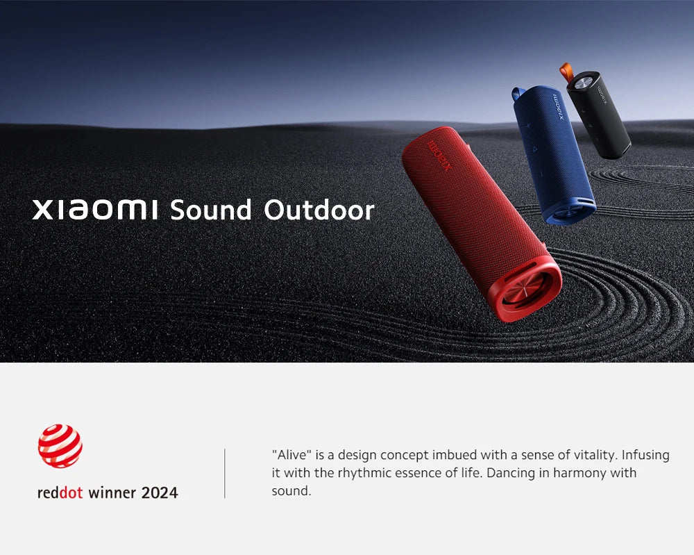 Xiaomi Sound Outdoor Smart speaker Global Version Bluetooth5.4 IP67 dust and water resistance Up 12 hours  long-lasting battery