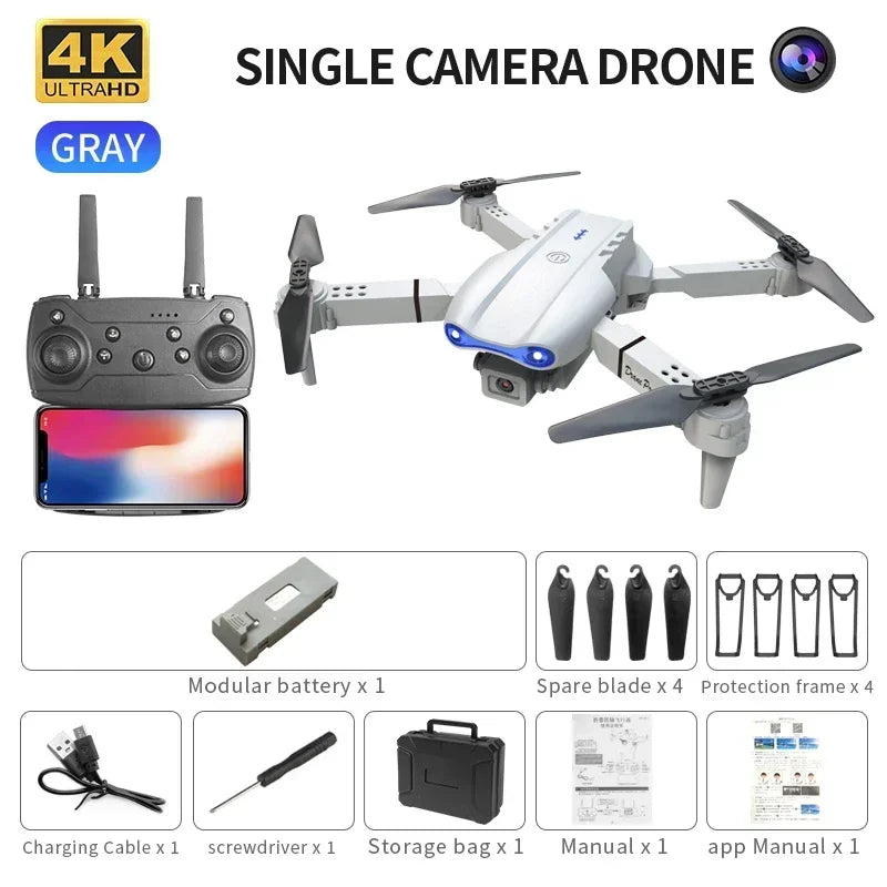 New E99 Pro HD 4K Drone Dual Camera High Hold Mode Foldable Mini WIFI Aerial Photography RC Quadcopter Toys Helicopter Dron