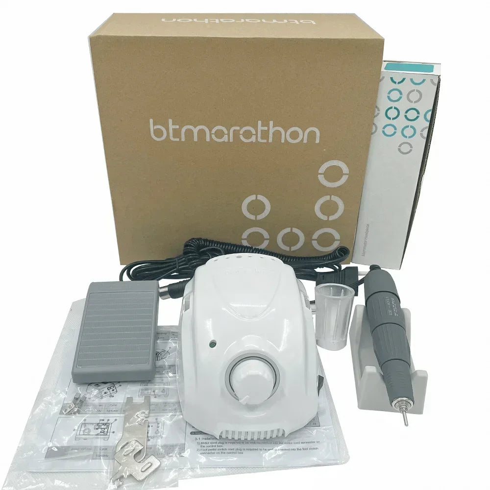 65W Electric Nail Drill Strong 210 Micromotor Control Box DC 30V 35000RPM H200 Handle Milling Machine Manicure Machin
