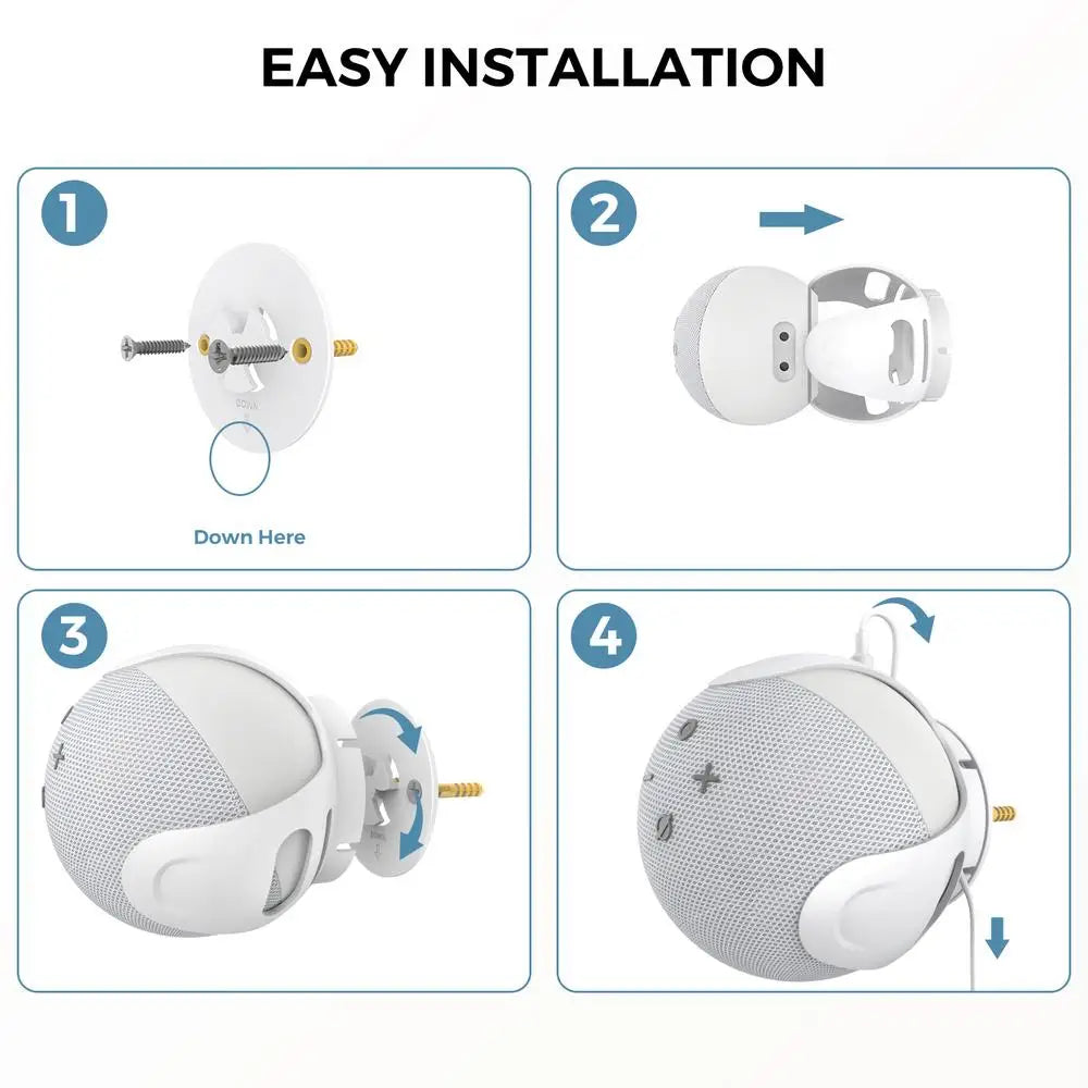 Wall Mount Holder For AmazonEcho Dot 5/4 Sound Box Case Holder For Echo Dot 4 5 Wall Mount Stand For Space-Saving