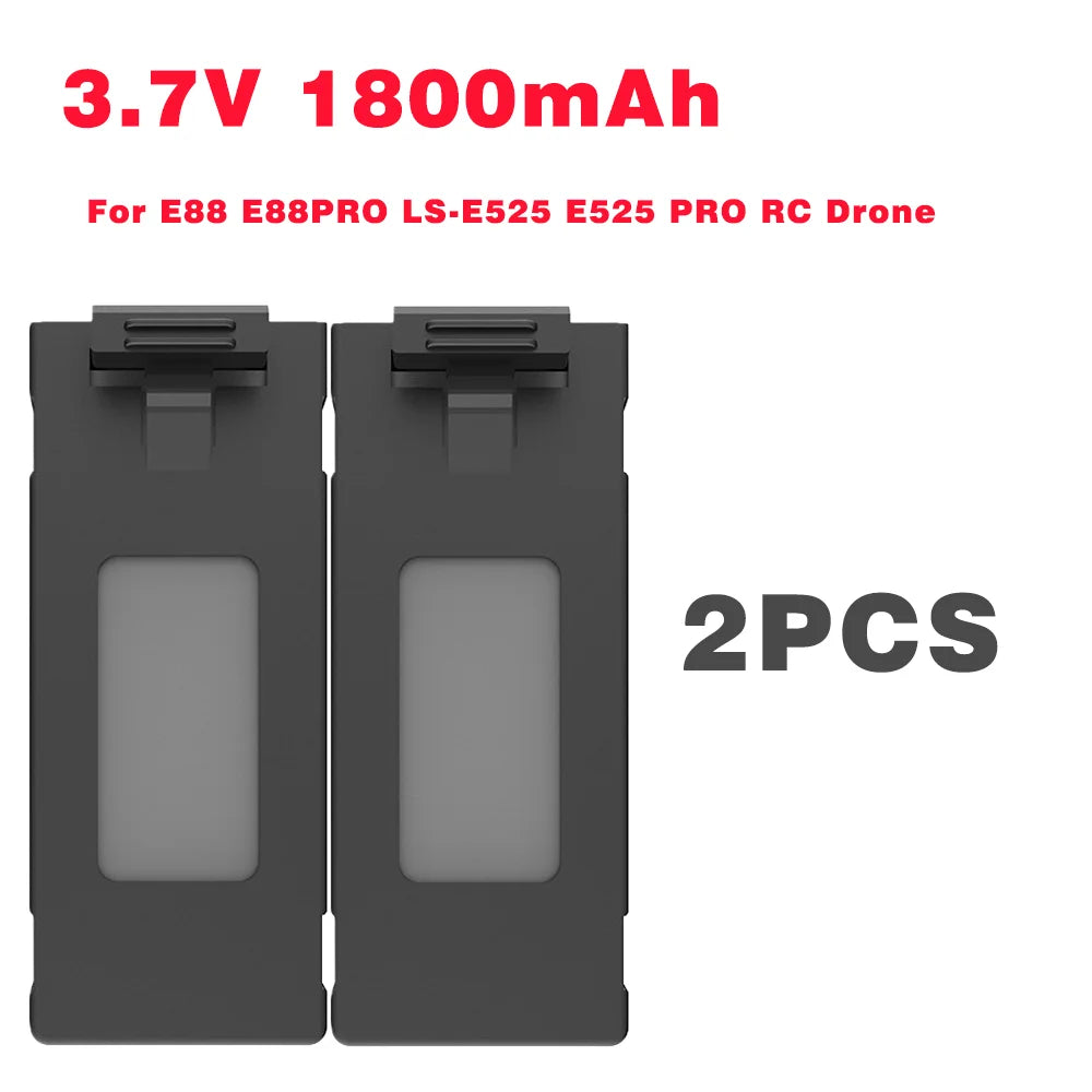 3.7V 1800Mah RC Drone Battery Accessory For E88 E88PRO Ls-E525 E525 PRO Mini Uav Drone Battery Special Rc Part 1/2/3/4/5/6Pcs