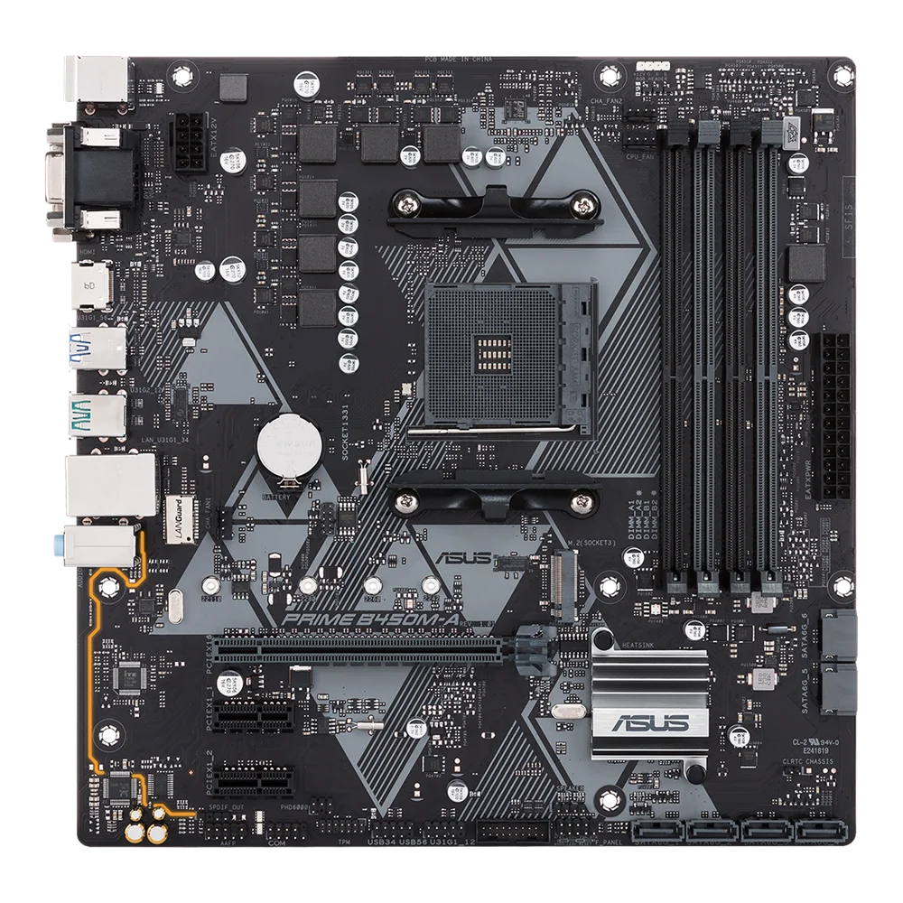 Asus PRIME B450M-A  Motherboard B450 B450M Motherboard Socket AM4 DDR4 support Ryzen 5 5600 5700 4300G 1600 cpu M.2 Micro ATX