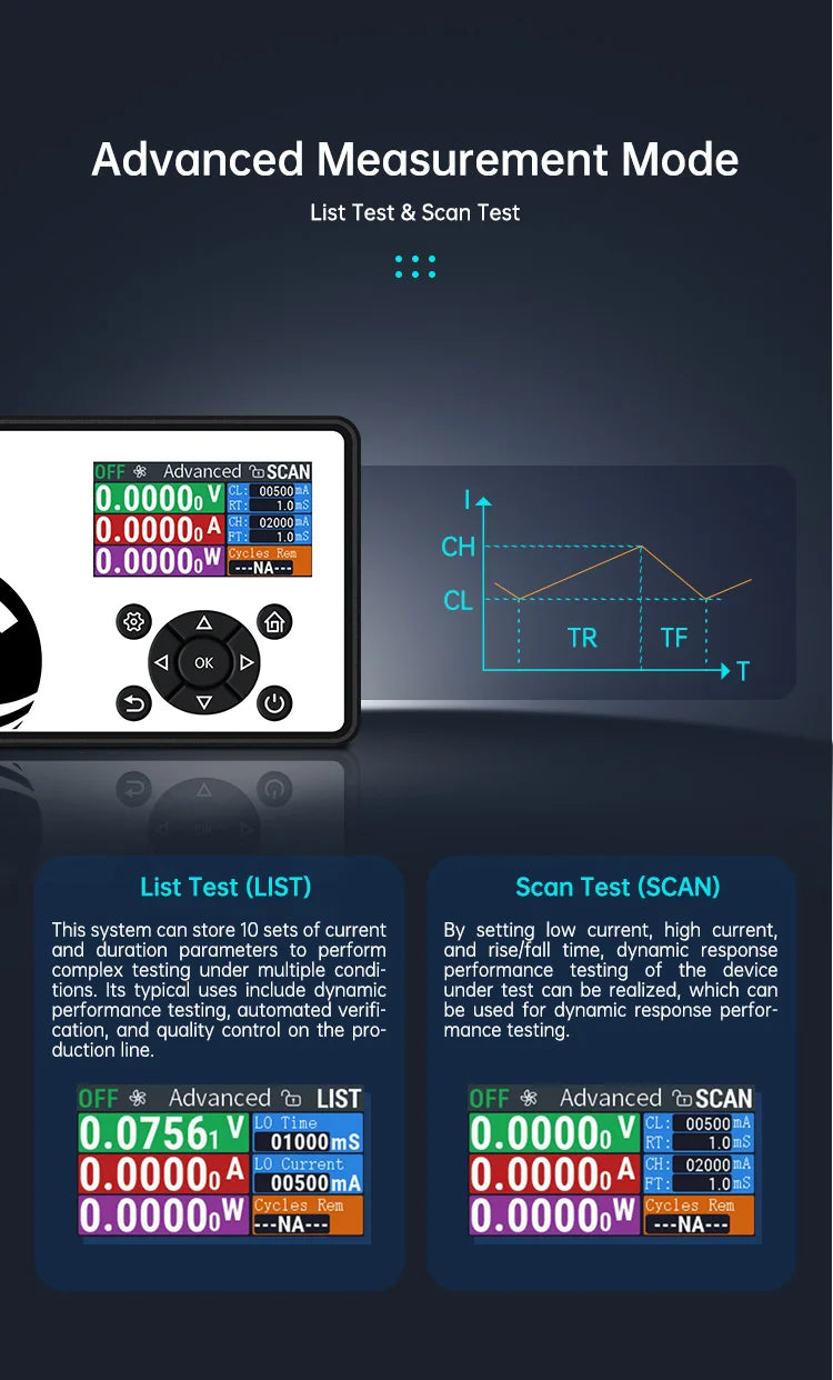 ALIENTEK EL15 150W DC Electronic Load, Mini Programmable Battery Tester with Constant Current and Voltage Check