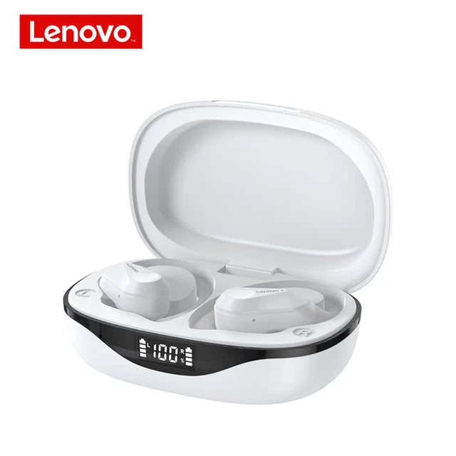 Lenovo LP75 Sports Wireless Earphones with Mics,Button Control, LED Power Display,Hifi Stereo Sound Bluetooth 5.3 TWS Headphones