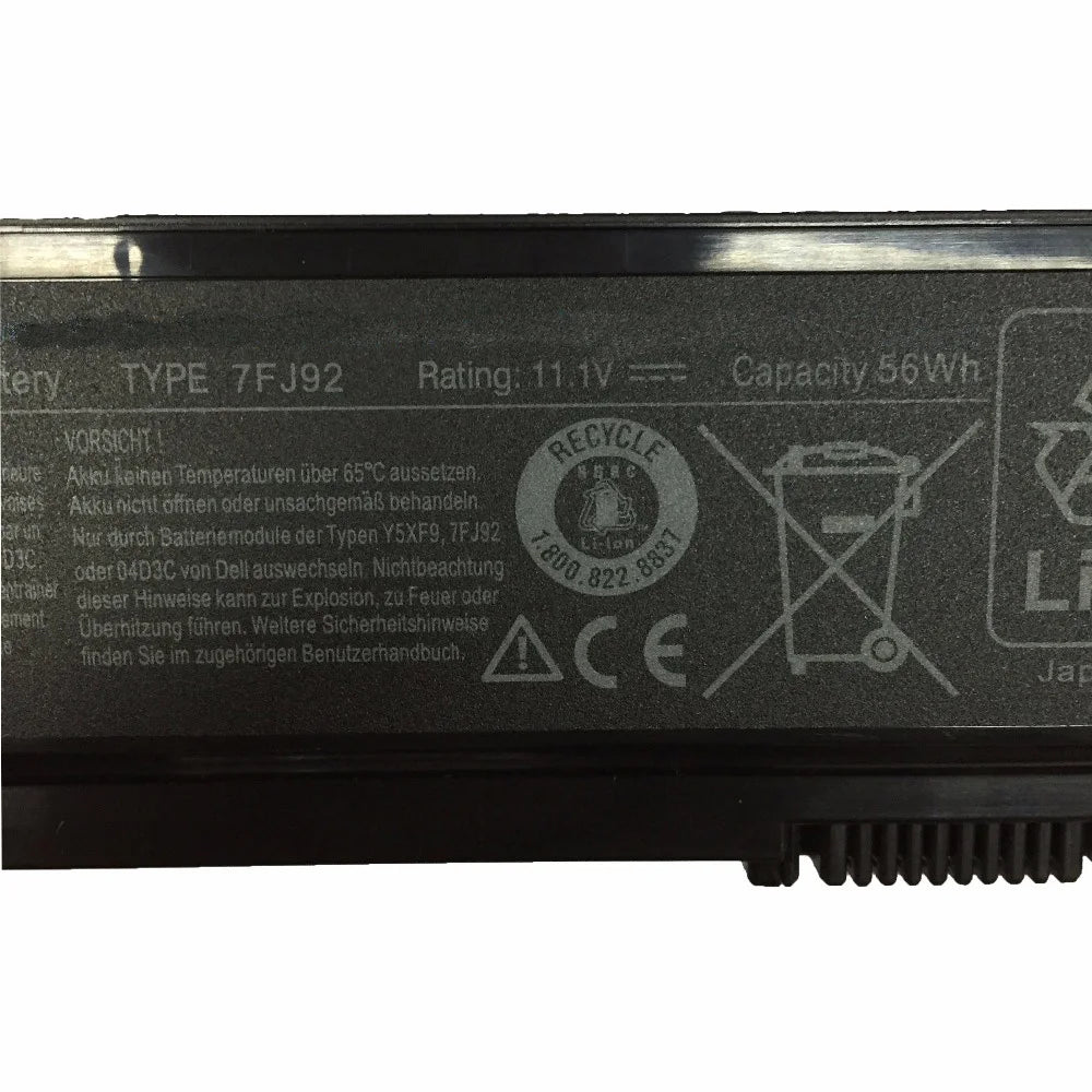11.1V 56Wh 7FJ92 New Original Laptop Battery for Dell Vostro 3400 3500 3700 V3400 V3500 4JK6R Y5XF9 TY3P4 CWX2D TXWRR