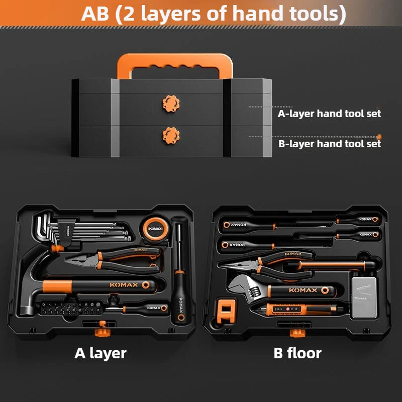 Handworking Powerful Tool Set Hardware DIY Power Toolkit Multi-purpose Electrician Maintenance Tools Case Electric Drill Toolbox