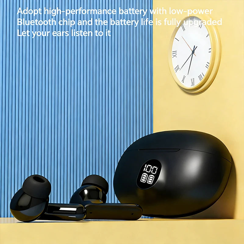 895B-TWS In-Ear Wireless Earbuds Smart LED Display Touch Control Earphone HIFI Stereo Sound Bluetooth-Compatible 5.3