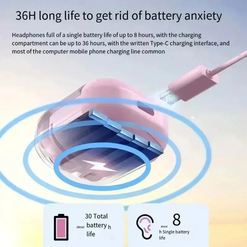 T6 TWS Earbuds Wireless Bluetooth 5.0 with LED Display Earphone ENC Sport Gaming Headsets Noise Reduction Mic Stereo Headphones