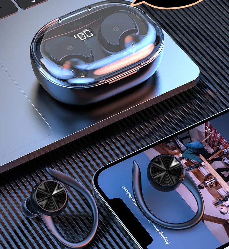 TWS true wireless stereo headphones, featuring an ear-hook design, high-fidelity sound quality, and high-definition calls,