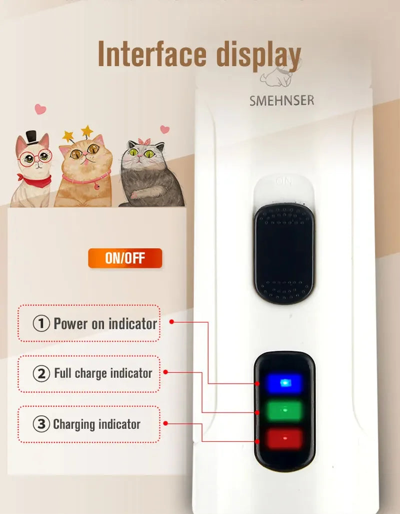 Dog Nail Grinders Painless USB Charging  Rechargeable Pet Nail Clippers Quiet Electric Dog Cat Paws Nail Grooming Trimmer Tools