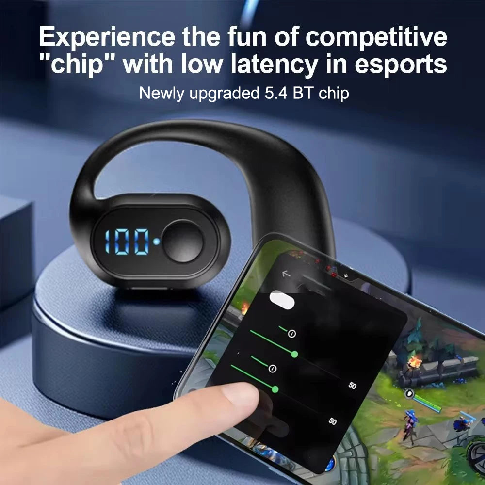 TWS Bluetooth 5.4 Headphone Ear Hook Wireless Earphone HiFi Stereo Noise Reduction Headset Waterproof Earbud for iPhone/Huawei