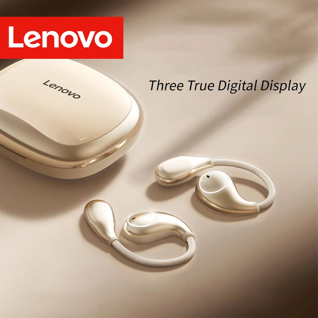 Lenovo Tws Wireless Ear Hook Earbuds Endurance Hifi Stereo Sound Anti-Fall Built-In Mic Perfect Bass Secure Running Earphones