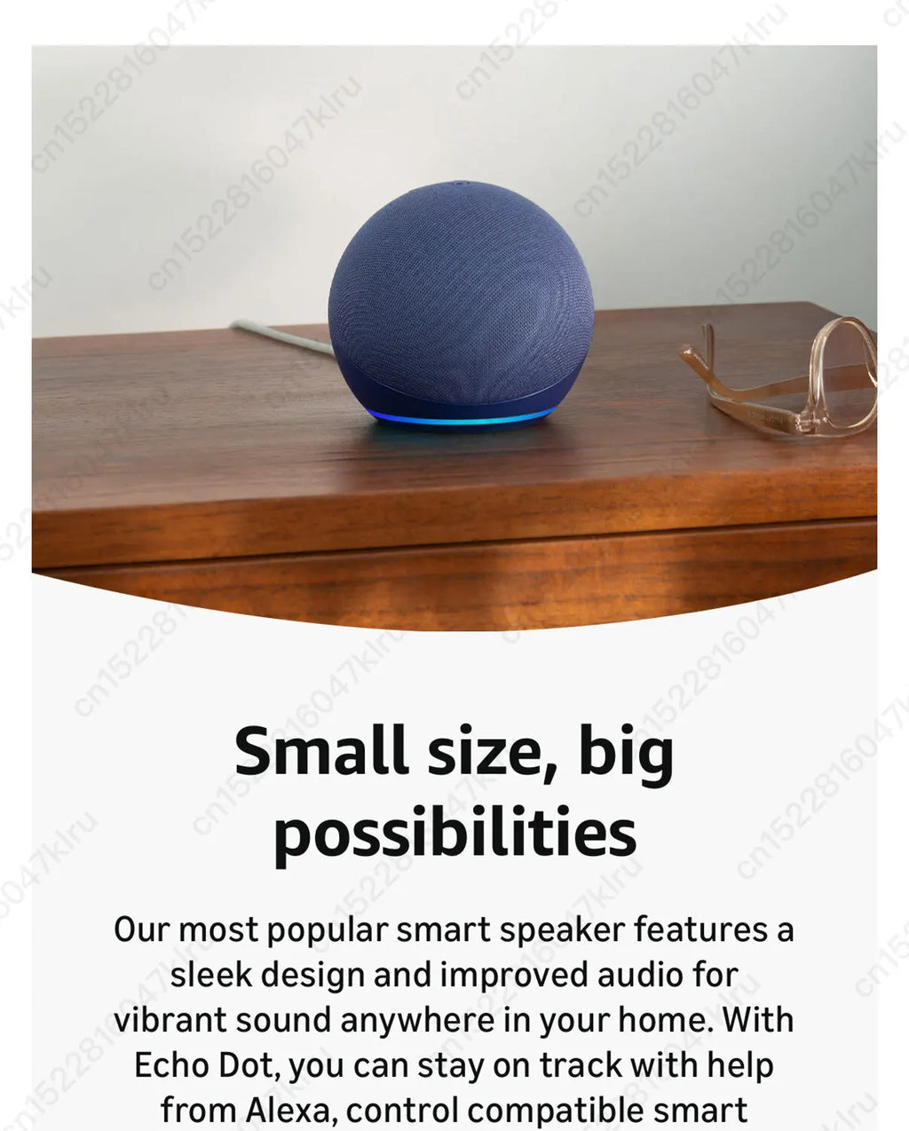 Original Alexa Echo Dot 5th Generation Smart Mini Wifi Home BT Alexa Speaker Horn with Sound Control Voice Assistant and Clock