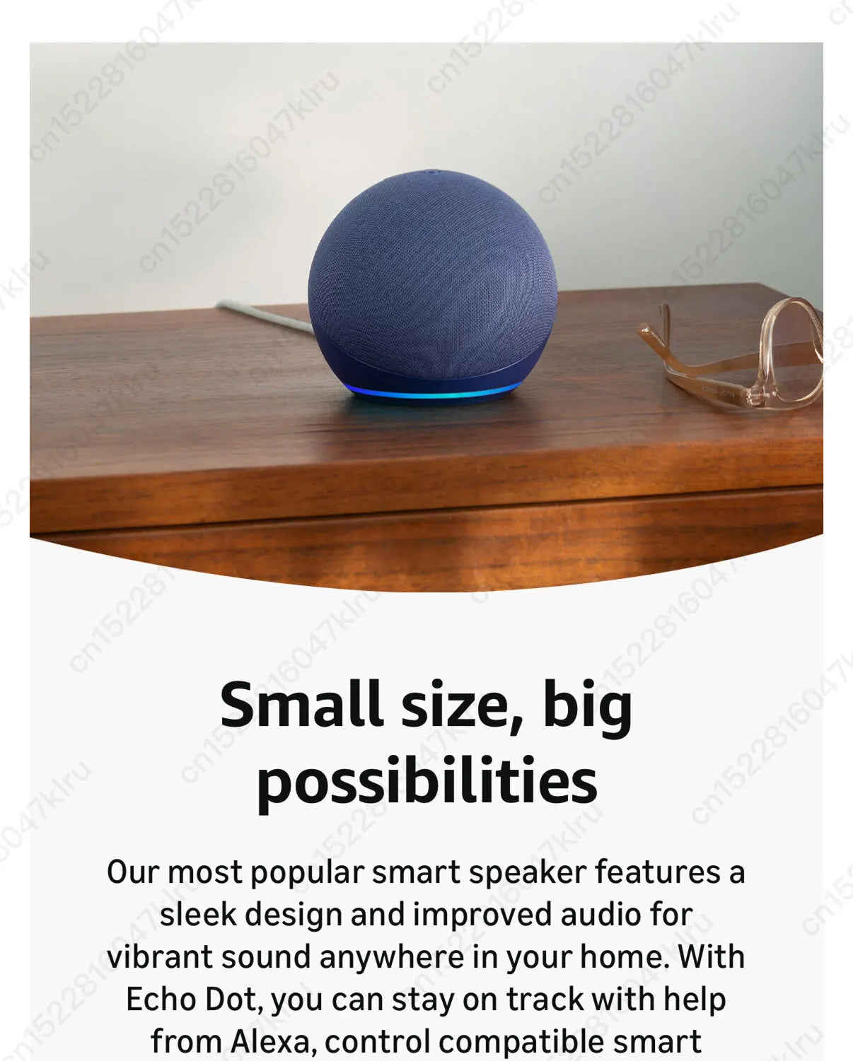Original Alexa Echo Dot 5th Generation Smart Mini Wifi Home BT Alexa Speaker Horn with Sound Control Voice Assistant and Clock