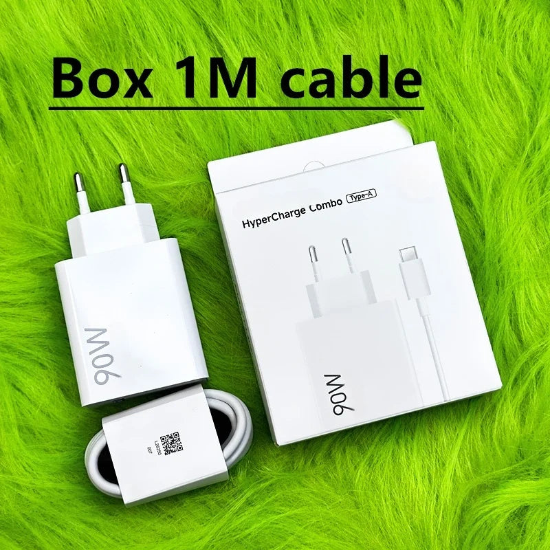 Xiaomi 90W Charger POCO X7 Pro EU Adapter Hypercharge with USB Type C Cable for Xiaomi 15 Ultra 14 Ultra 13 Ultra 15 14