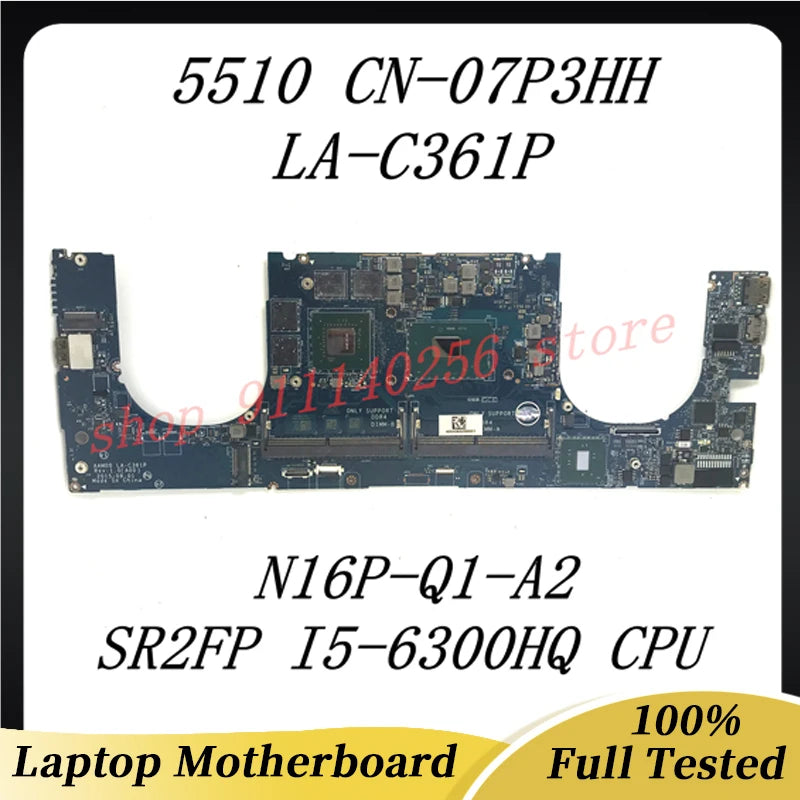 LA-C361P FOR DELL P56F XPS 15 9550 Precision 5510 laptop motherboard DDR4 with I5 I7 CPU GTX960M M1000M GPU 100% Fully tested