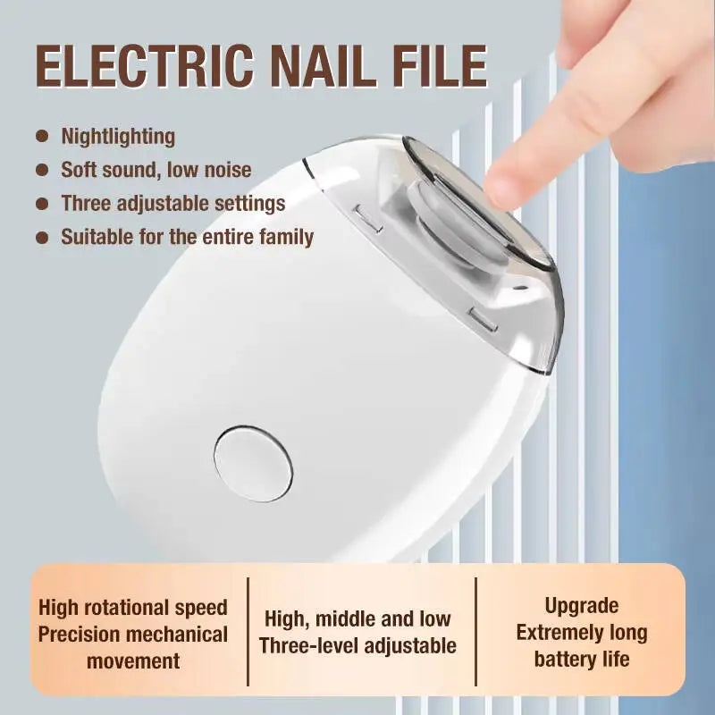 New electric nail polisher, fully automatic nail trimmer, dual-use hand and foot nail polisher, suitable for elderly and childre