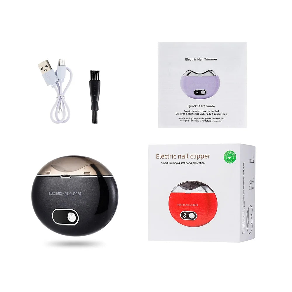Electric Nail Clipper With UV Light Nail Cutter Low Noise Easy Operation Manicure Nail Grinder AdultS Child Finger Toe Nursing
