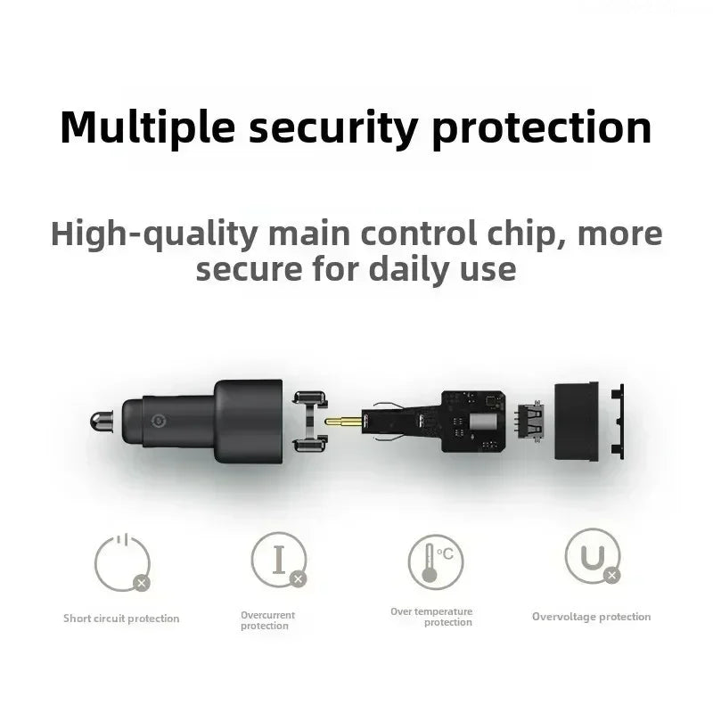Xiaomi (MI) Car Charger Fast Charging Version 1A1C 100W Smart Car Charger Car Mobile Phone Charger Mobile Phone Car Charger