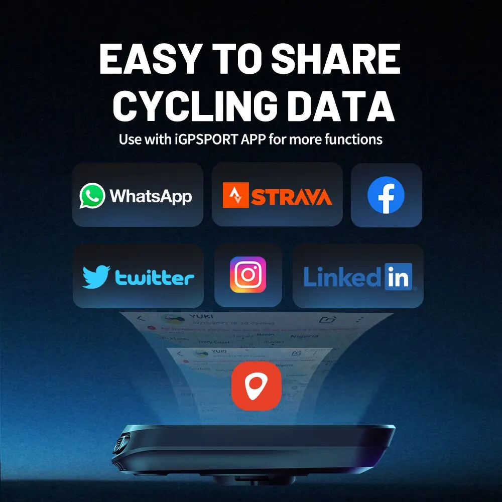 iGPSPORT BSC100S GPS Bike Computer Wireless Cycling Speedometer with Odometer and Stopwatch