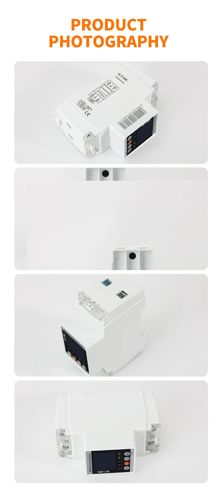 ETEK Smart Kwh Metering Circuit Breaker Adjustable 2P 63A 110V 220V with voltage Current and leakage protection Meter EKVAPS