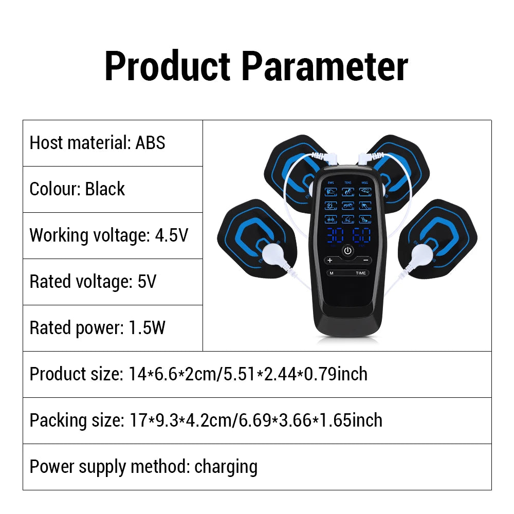 Physiotherapy Tens Muscle Stimulator Electric EMS Acupuncture Body Massage Digital Therapy Slimming Machine Electro Stimulator
