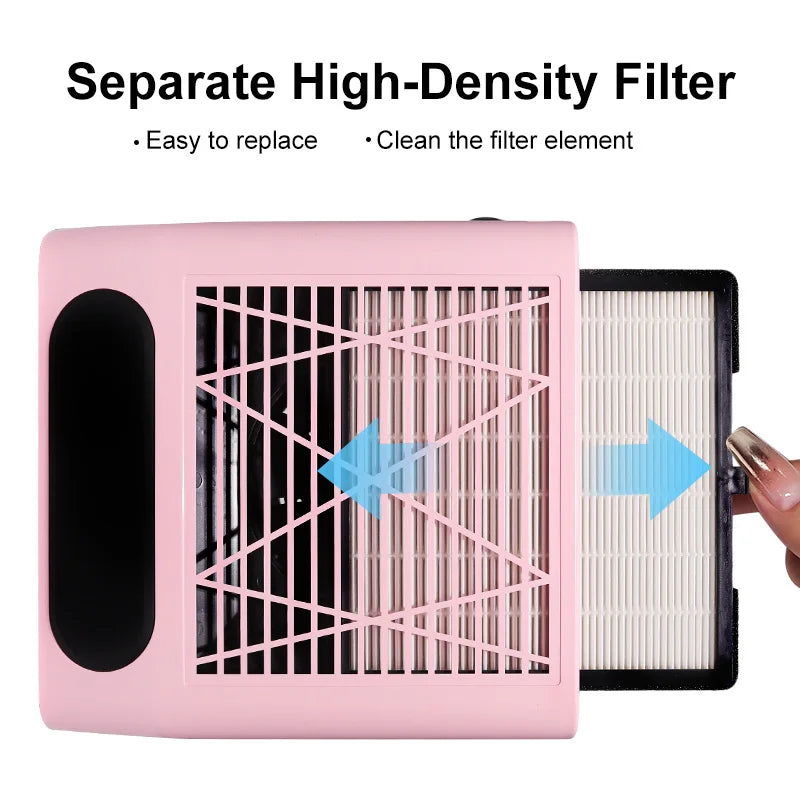 Nail Dust Collector Manicure Machine Tools Strong Power Nail Vacuum Cleaner With Remove Filter Nail Extractor Fan Nail Art Tool