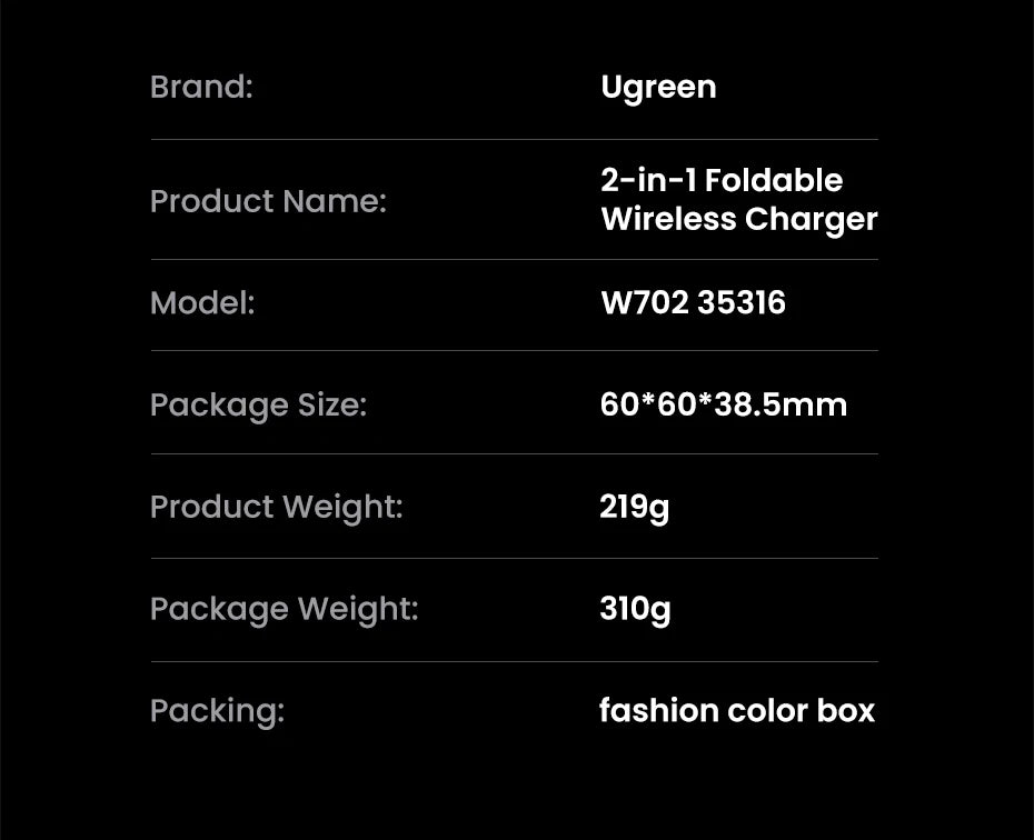 UGREEN Qi2/Qi Magnetic Wireless Charger Stand 15W 2-in-1 Charging Stand For iPhone 16 17 Pro Max/AirPods MagSafe Fast Charger