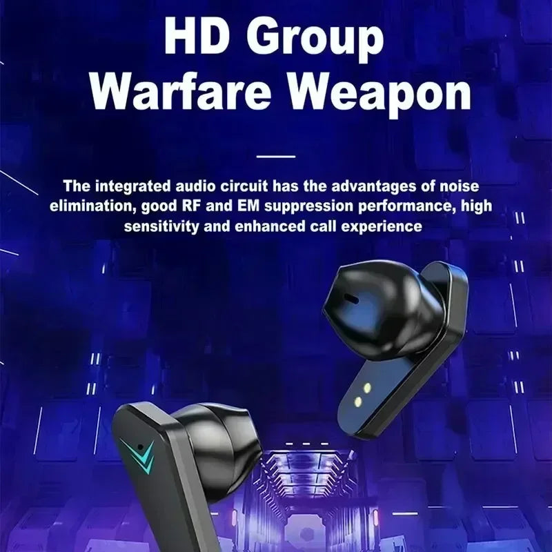 TWS Gaming Earbuds Wireless Bluetooth Earphones With Mic Bass Audio Sound Positioning 9D Stereo Music for phones