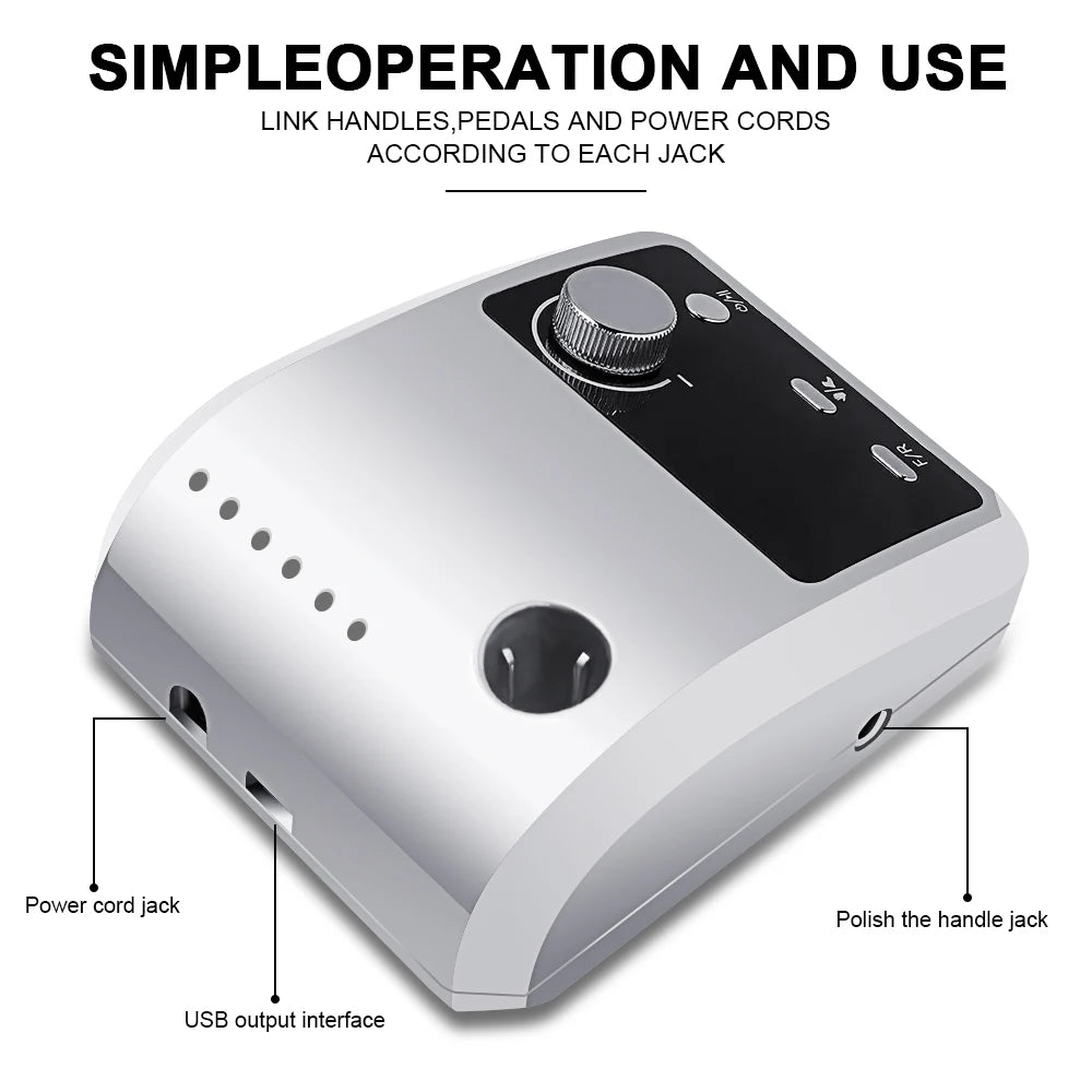 45000 RPM Electric Nail Drill Machine for Nails Electric File HD Display Metal Manicure Pen Professional nail lathe Sander