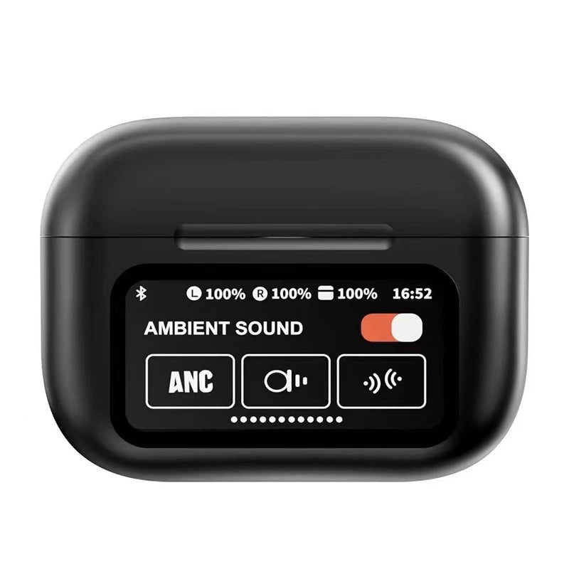 A9 Pro Bluetooth Headset LCD Smart Color Screen Wireless Active Noise Reduction Super Long Battery Life Touch Screen Headphone