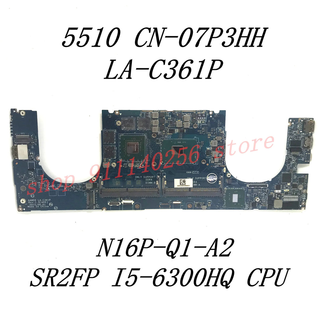 LA-C361P FOR DELL P56F XPS 15 9550 Precision 5510 laptop motherboard DDR4 with I5 I7 CPU GTX960M M1000M GPU 100% Fully tested