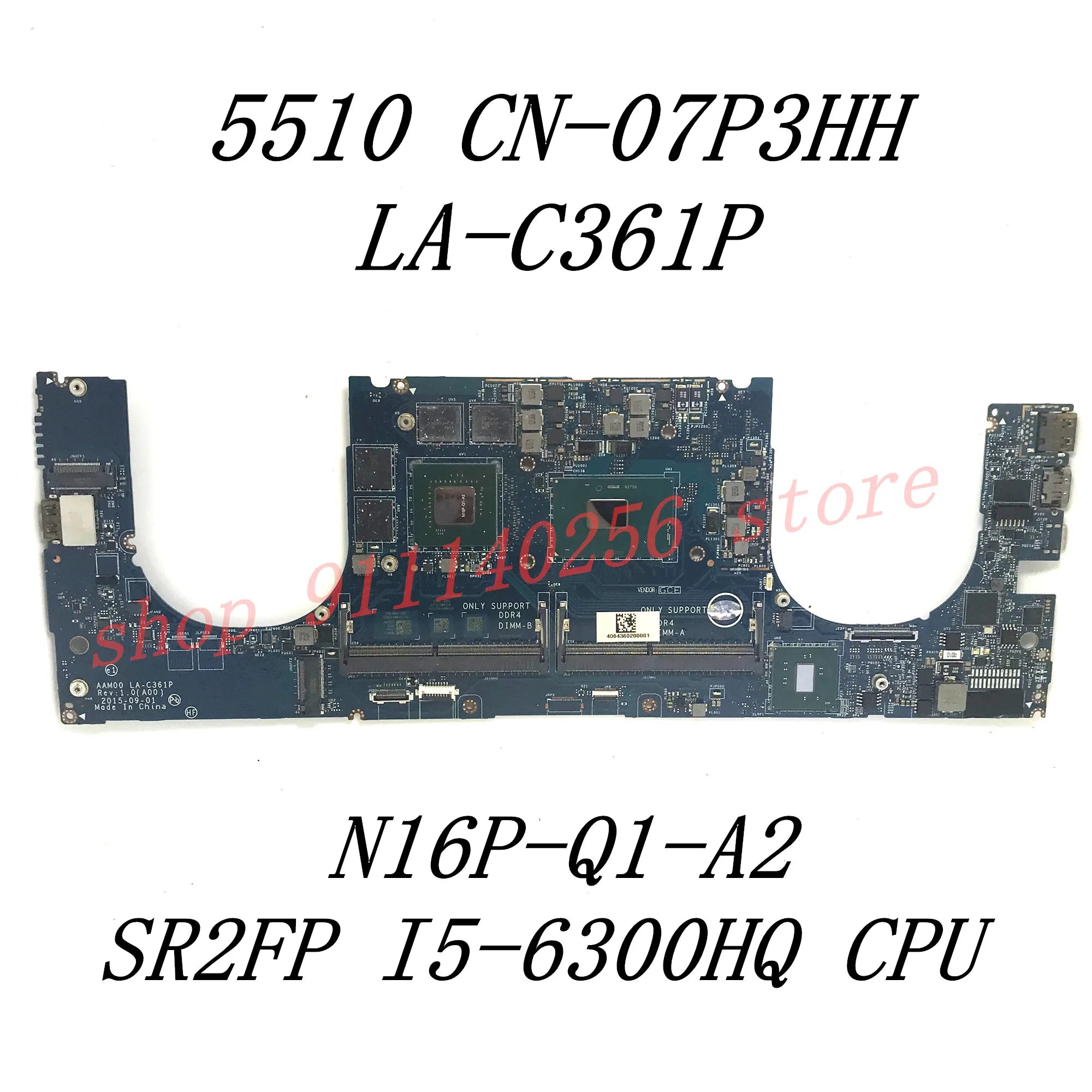 LA-C361P FOR DELL P56F XPS 15 9550 Precision 5510 laptop motherboard DDR4 with I5 I7 CPU GTX960M M1000M GPU 100% Fully tested