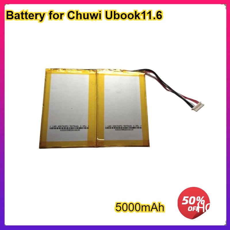 Battery for Chuwi Ubook 11.6 Tablet Battery New Lithium Polymer Rechargeable Battery Pack Replacement  3.85V 5000mAh