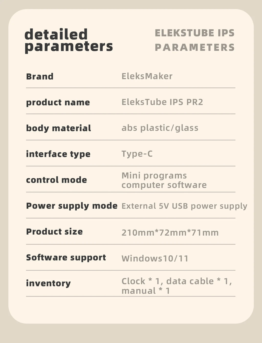 EleksMaker EleksTube IPS PR1 PR2  6-Bit IPS Retro Glows Analog Nixie Tube elekstube clock