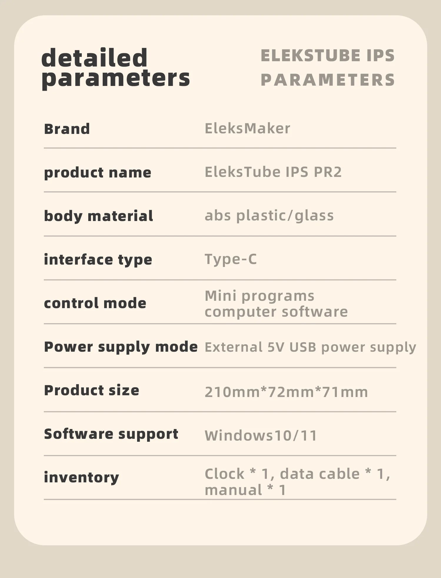 EleksMaker EleksTube IPS PR1 PR2  6-Bit IPS Retro Glows Analog Nixie Tube elekstube clock