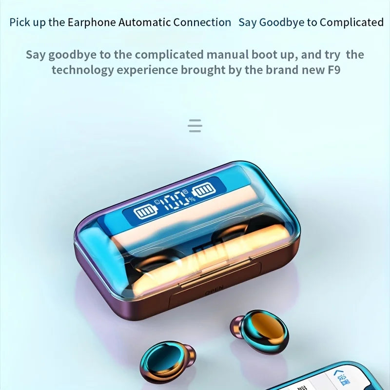 TWS wireless earphones with display screen, good sound quality, compact and exquisite, earbuds with charging compartment headset