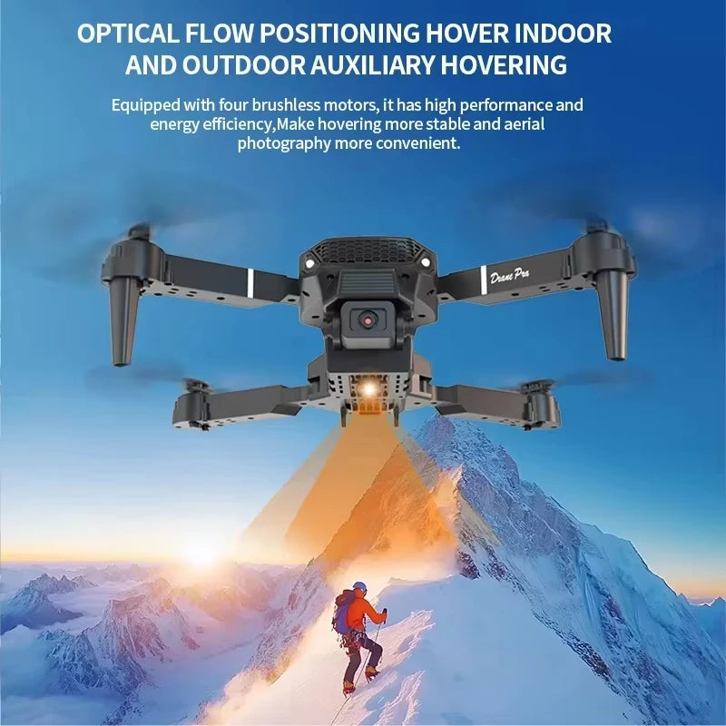 2026 Upgraded Drone E88 Pro 8K Dual-Camera HD Aerial Photography Dron with Screen Foldable Quadcopter RC Toy for Kids Boys Gifts