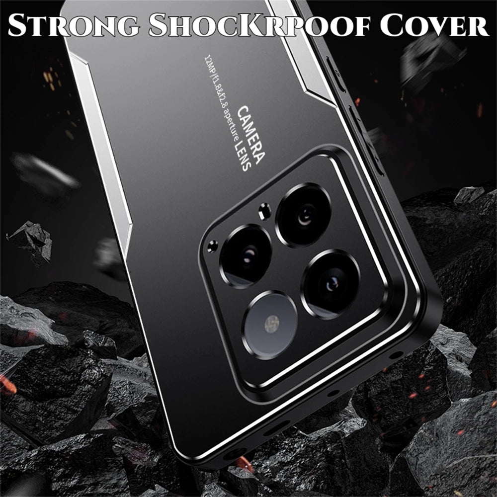 ShockProof Alloy Metal Case For Xiaomi 15T 13T 14T 12T 11T 12X 15 14 13 12 Mi 11i 17 Pro Ultra Silicone Back Cover Shell Cases