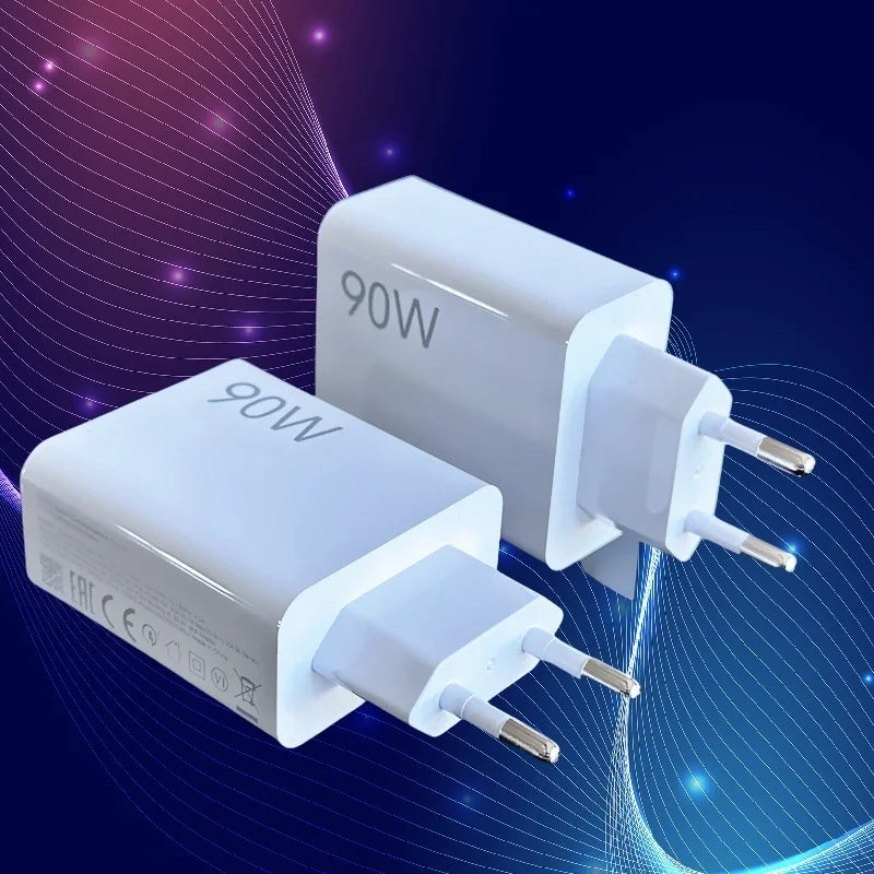 Xiaomi 90W Charger POCO X7 Pro EU Adapter Hypercharge with USB Type C Cable for Xiaomi 15 Ultra 14 Ultra 13 Ultra 15 14