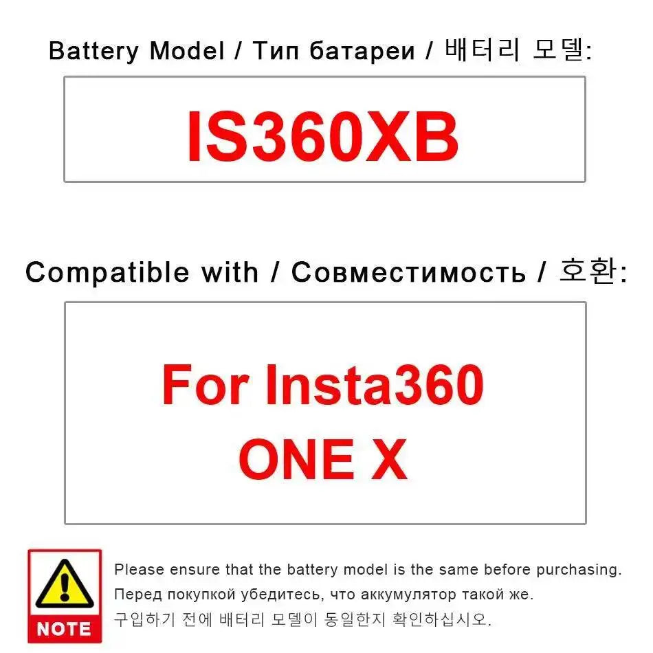 For Insta360 One X IS360XB Lightweight Reliable Power Camera Battery 1200mAh