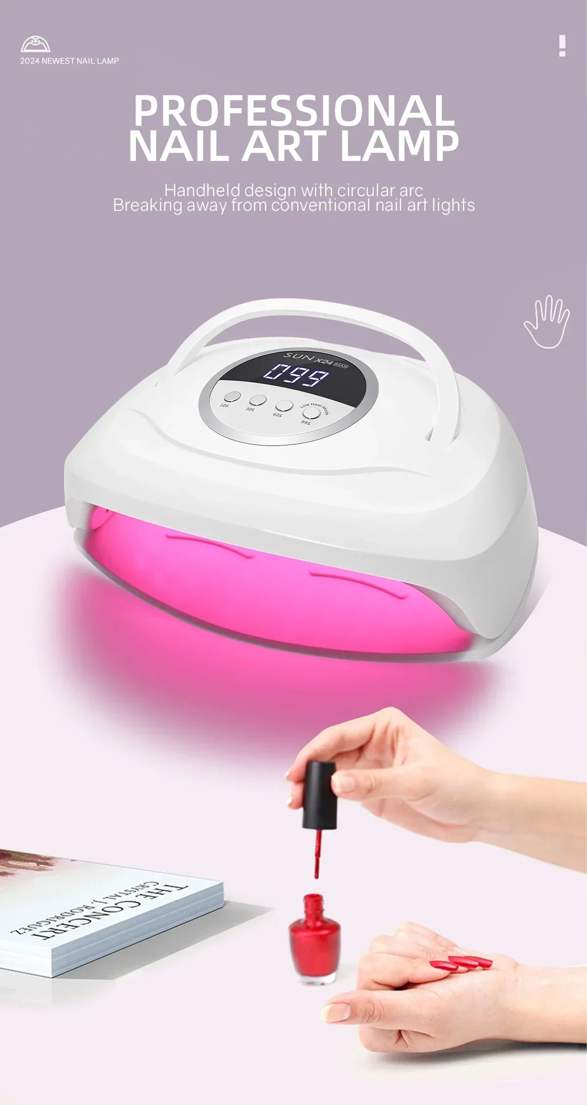 380W UV LED Lamp For Nail Manicure 84LEDS Professional Gel Polish Drying Lamps With Timer Auto Sensor Manicure Salon Tool