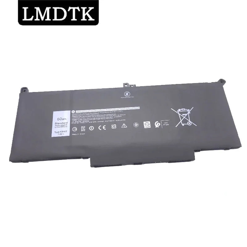 WHOLESALE  New F3YGT Laptop Battery for Dell Latitude 12 7000 E7280 E7290 E7380 E7390 E7480 E7490  DM3WC 0DM3WC 2X39G 7.6V 60WH