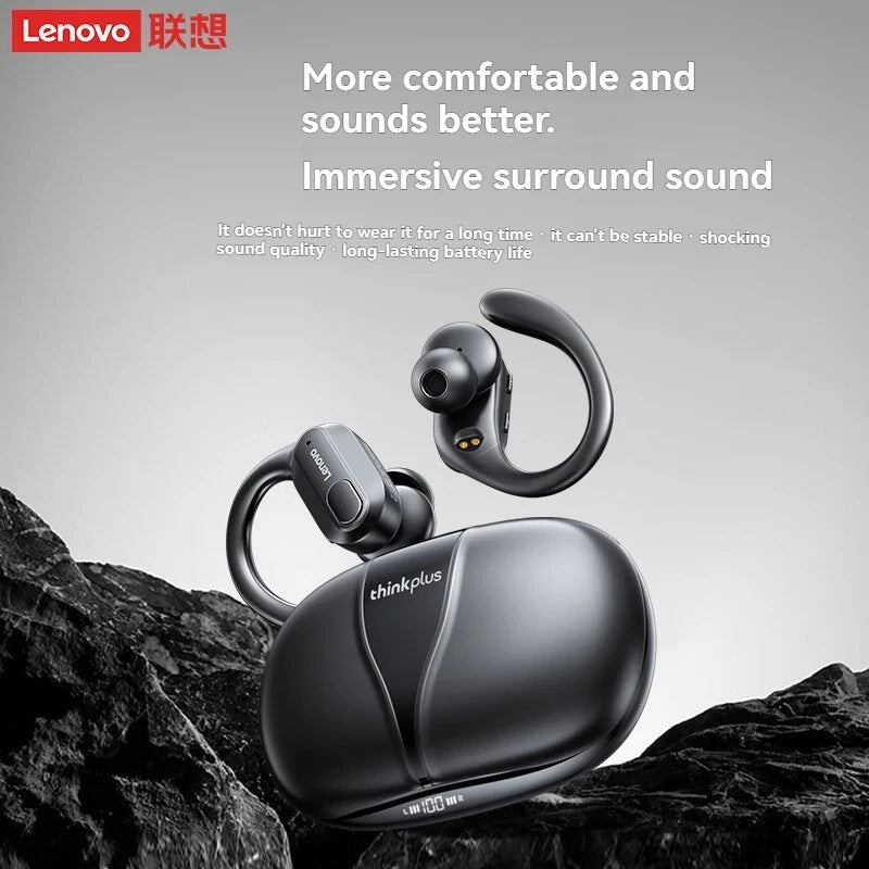 Lenovo Thinkplus Xt80 True Wireless Bluetooth Digital Display Tws Earphones, Ear-Hook Style, Sports In-Ear, Low Latency